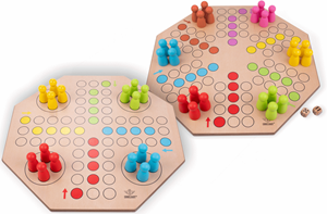 Afbeelding van het spelletje Ludo - Jumbo XL Editie 4-6 spelers (50cm)