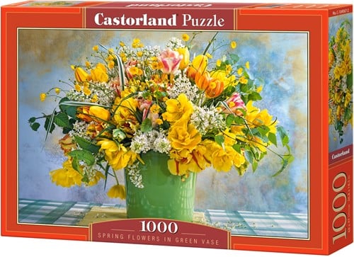 Spring Flowers in Green Vase Puzzel (1000 stukjes)