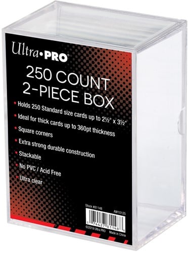 2-Piece 250 Count Clear Card Storage Box