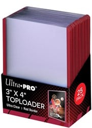 Toploader - 3" x 4" Red Border (25 stuks)