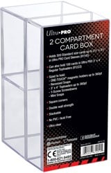 2-Piece Clear Card Box Two Compartment
