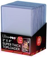 Toploader - 3" x 4" Thick 75pt (25 stuks)