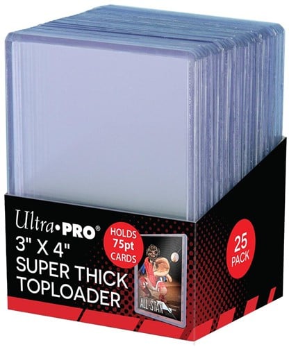 Toploader - 3" x 4" Thick 75pt (25 stuks)