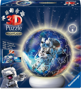 Ravensburger NightLight 3D Puzzel - Astronauts in Space (73 stukjes)