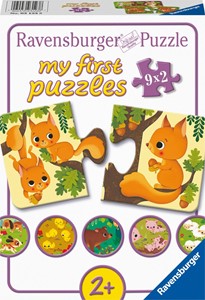 Afbeelding van het spel My First - Dieren En Hun Kleintjes Puzzel (9x2 stukjes)