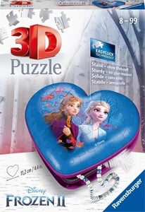 Afbeelding van het spelletje 3D Puzzel - Frozen 2 Hartendoosje (54 stukjes)