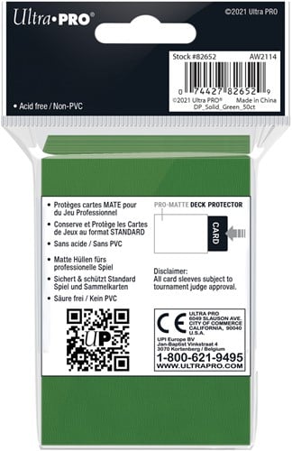 Sleeves Pro-Matte - Standaard Groen (66x91 mm)-2