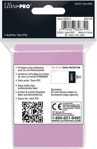 Sleeves - Standaard Roze (66x91 mm)-2