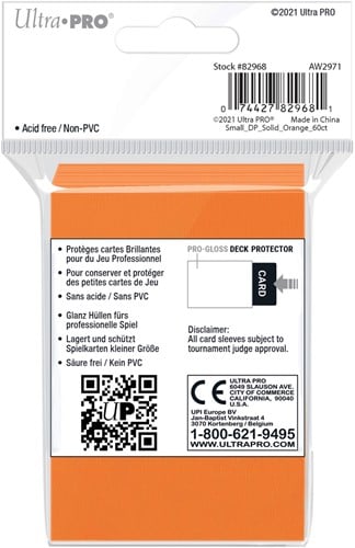 Sleeves - Small Oranje (62x89 mm)-2