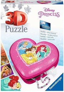 Afbeelding van het spel 3D Puzzel - Disney Princess Hartendoosje (54 stukjes)