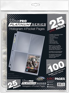 Afbeelding van het spelletje 4-Pocket Pages Top Loading Clear Platinum (25 stuks)