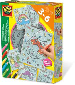 Afbeelding van het spelletje SES - Glitterkaarten Inkleuren