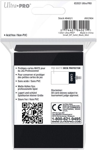 Sleeves Pro-Matte - Small Zwart (62x89 mm)-2