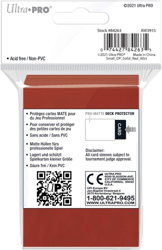 Sleeves Pro-Matte - Small Rood (62x89 mm)-2