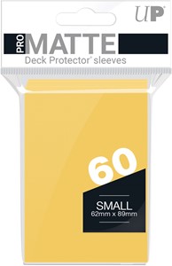 Afbeelding van het spelletje Sleeves Pro-Matte - Small Geel (62x89 mm)