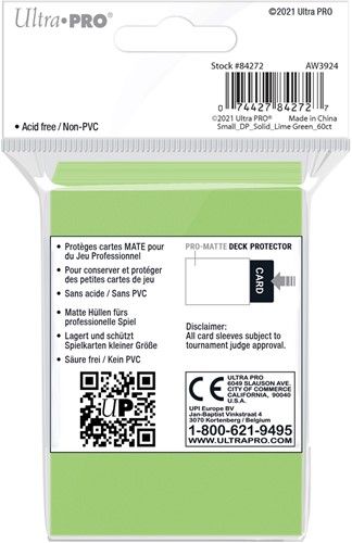 Sleeves Pro-Matte - Small Lime Groen (62x89 mm)-2