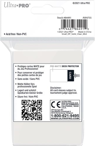 Sleeves Pro-Matte - Small Transparant (62x89 mm)-2