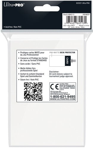 Sleeves Pro-Matte - Standaard Wit (100 stuks)-2