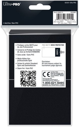 Sleeves Pro-Matte - Standaard Zwart (100 stuks)-2