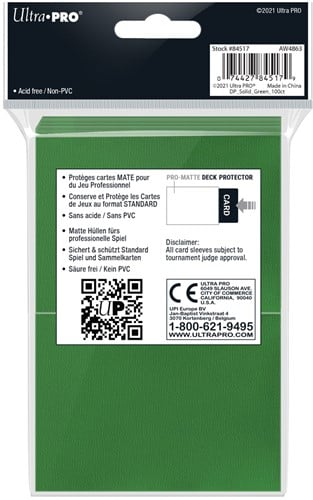 Sleeves Pro-Matte - Standaard Groen (100 stuks)-2