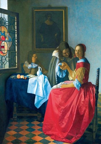 Vermeer - The Girl with the Wine Glass Puzzel (1000 stukjes)-2