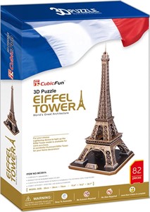 Afbeelding van het spelletje 3D Puzzel - Eiffeltoren (82 stukjes)