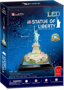 Afbeelding van het spelletje 3D Puzzel - Statue of Liberty LED (37 stukjes)