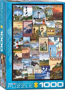 Afbeelding van het spel Lighthouses Vintage Posters Puzzel (1000 stukjes)