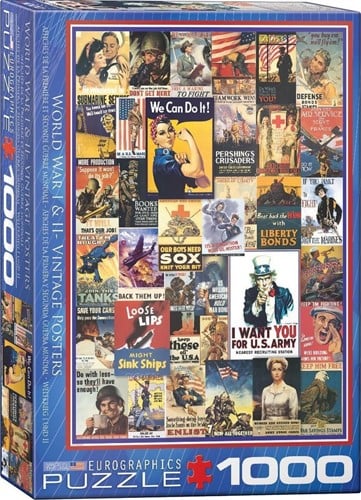 WWI & WWII Vintage Posters Puzzel (1000 stukjes)