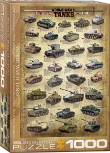 Afbeelding van het spelletje World War II Tanks Puzzel (1000 stukjes)