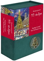 Kerstpuzzel Hout - Skating Around the Christmas Tree (50 stukjes)