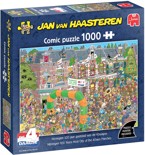 Jan van Haasteren – Nijmegen 100 Jaar Gaststad van de 4-Daagse Puzzel (1000 stukjes)