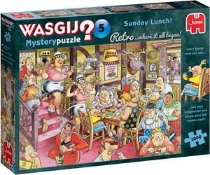 Afbeelding van het spelletje Wasgij Retro Mystery 5 - Zondagse Lunch! Puzzel (1000 stukjes)