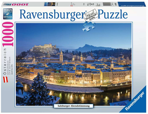 Afbeelding van het spelletje Salzburg avond stemming Puzzel (1000 stukjes)