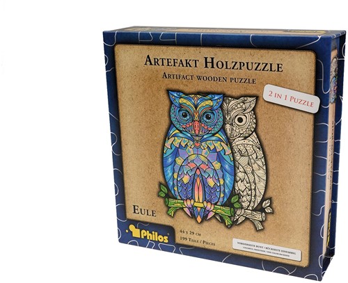Artefact Houten Puzzel - Uil (199 stukjes)