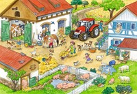 Vrolijk Boerderijleven Puzzel (2x24 stukjes)-3