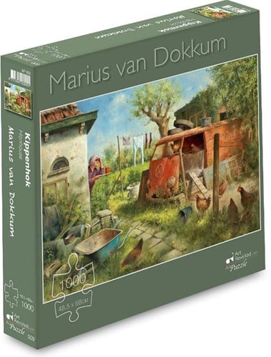 Marius van Dokkum - Kippenhok Puzzel (1000 stukjes)