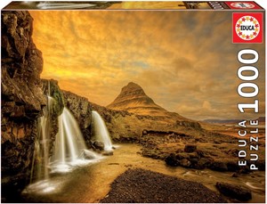 Afbeelding van het spelletje Kirkjufellsfoss Waterfall, Iceland Puzzel (1000 stukjes)