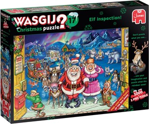 Afbeelding van het spelletje Wasgij Christmas 17 - Elf Inspectie Puzzel (1000 stukjes)