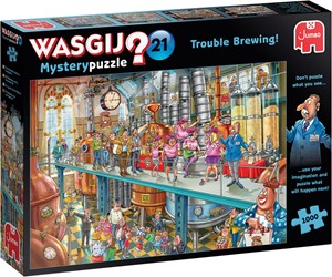 Afbeelding van het spelletje Wasgij Mystery 21 - Leven in de Brouwerij! Puzzel (1000 stukjes)