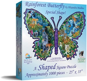 Afbeelding van het spelletje Alixandra Mullins - Rainforest Butterfly Puzzel (1000 stukjes)