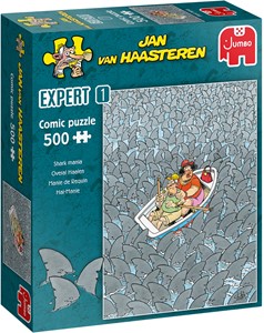 Afbeelding van het spelletje Jan van Haasteren Expert 1 - Overal Haaien (500 stukjes)