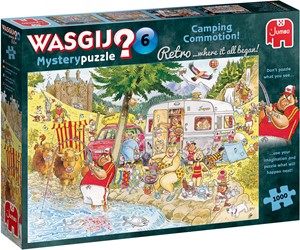 Afbeelding van het spelletje Wasgij Retro Mystery 6 - Onrust Op De Camping! (1000 stukjes)