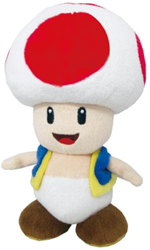 Super Mario - Red Toad Knuffel (20cm)