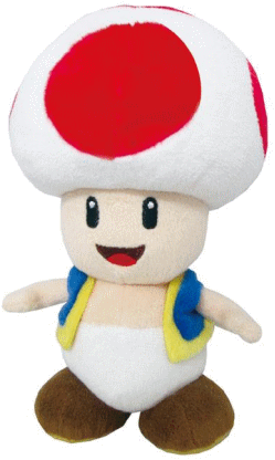 Super Mario - Red Toad Knuffel (20cm)