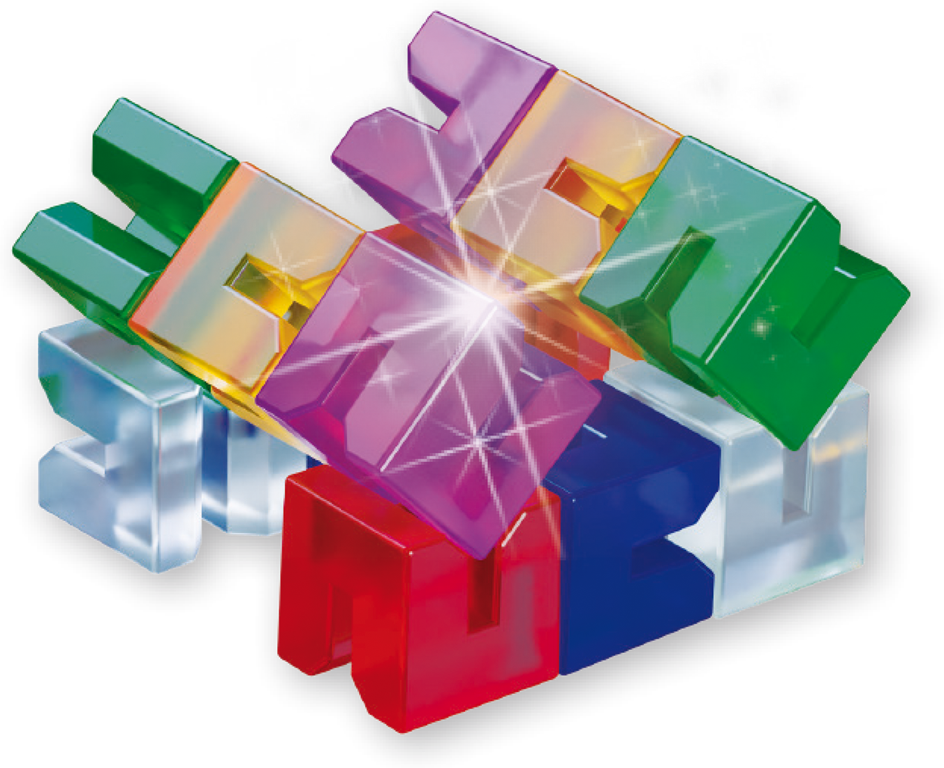 Flex Puzzler Crystal - Puzzle 2D E 3D Trasparente Con 80 Sfide + 28 Supersfide Combi - Angoli A 45° E 90° - Gioco Di Logica Per Bambini 7+ E Adulti - Ideale Per Viaggi