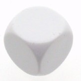 Afbeelding van het spelletje Grote Blanco Dobbelstenen 22mm - Wit (10 stuks)