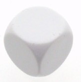 Grote Blanco Dobbelstenen 22mm - Wit (10 stuks)