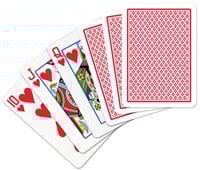 Speelkaarten - Copag 100% Plastic Poker Normal Faces Rood-2