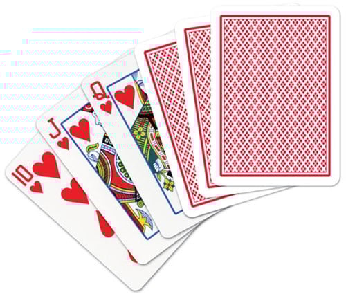 Speelkaarten - Copag 100% Plastic Poker Normal Faces Rood-2